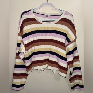 Amuse Society Multicolor Striped Sweater